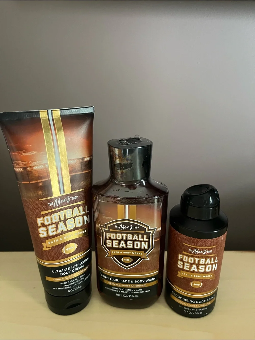 Men’s Shop B&BW Football Season In 1 Hair Face Body Wash, Body Cream & Spray
